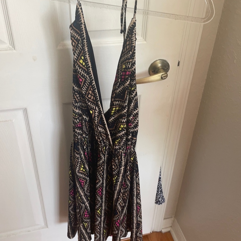 BCBG halter colorful dress. Only worn once